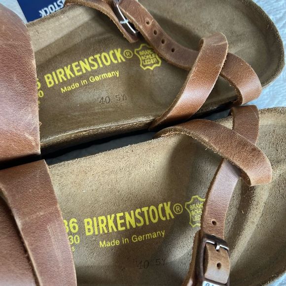 BIRKENSTOCK Waxy-Leather Sandals YARA Antique-Brown EU 36 US 5.5-6 - Picture 2 of 9